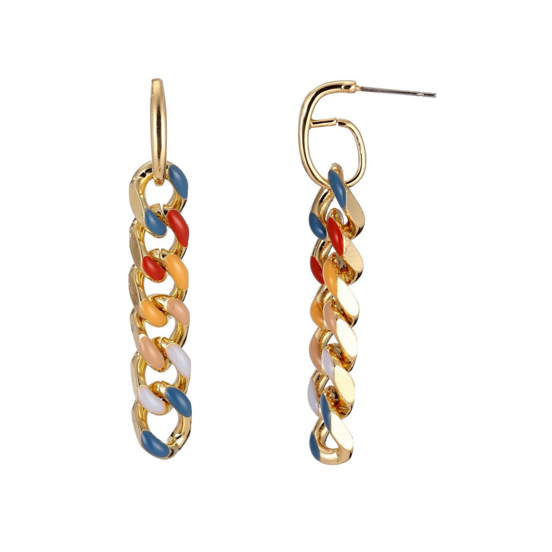 Abir - Boucle d'oreille tige multicolore