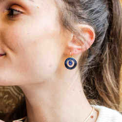 Albine - boucle d'oreille dormeuse verte