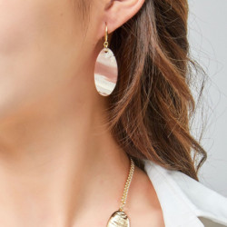 Amadee - Boucle d'oreille crochet verte