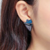 Gwen - Boucles d'oreilles tige bleu