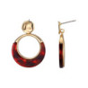 Ibriza - Boucle d'oreille tige rouge