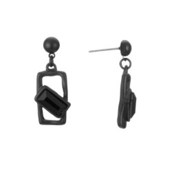 Alicia - Boucle d'oreilles tige noir