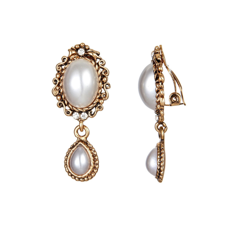 Servane - Boucle d'oreille clip dorée