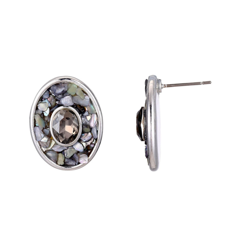 Izhar - Boucle d'oreille tige argentée