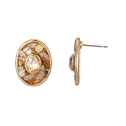 Izhar - Boucle d'oreille tige dorée