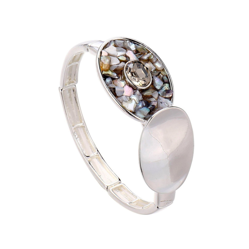 Izhar - Bracelet élastique argenté