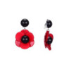 Kais - Boucle d'oreille a clips rouge gun