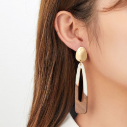 Asai - Boucle d'oreille tige orange