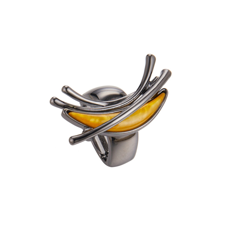 Danita - Bague élastique jaune