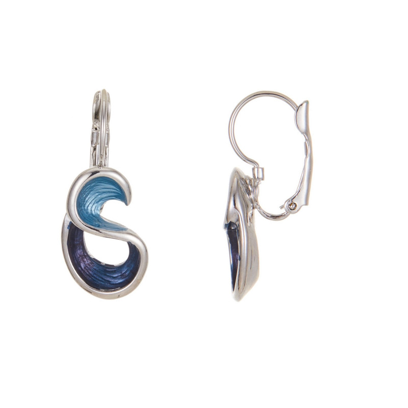 Difla - Boucle d'oreille dormeuse bleue