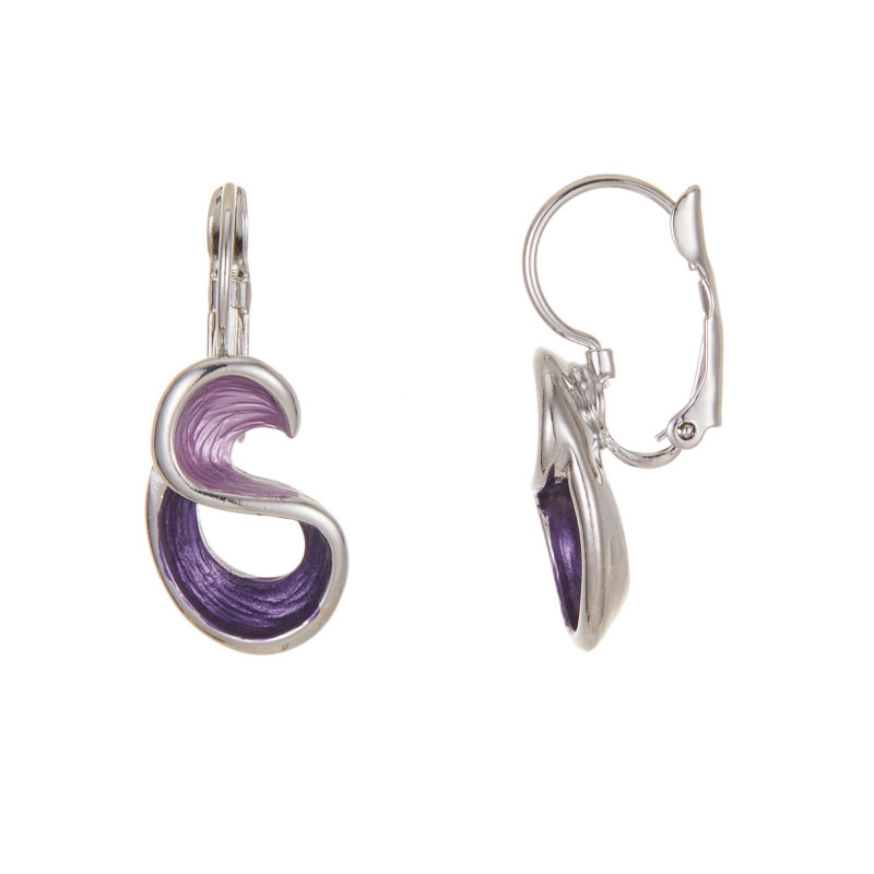Difla - Boucle d'oreille dormeuse violette