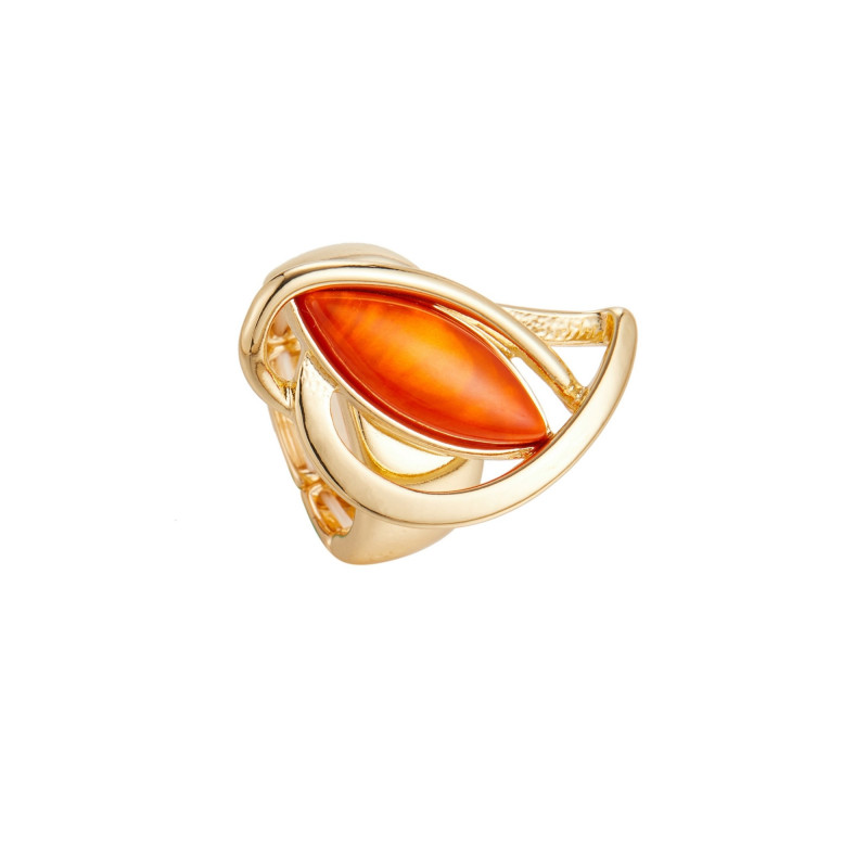 Dorte - Bague élastique orange