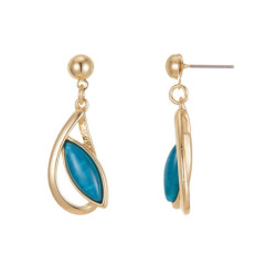 Dorte - Boucle d'oreille tige turquoise