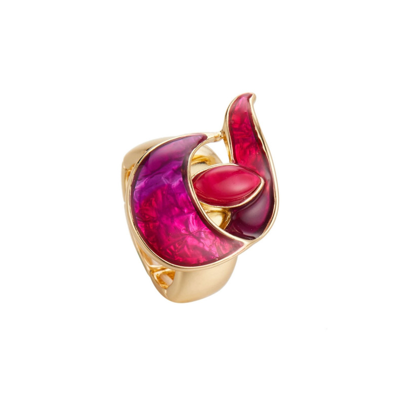 Damissa - Bague élastique fuchsia