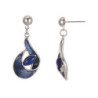 Damissa - Boucle d'oreille tige bleue marine