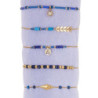 Ugoline - Lot de 10 bracelet acier bleu