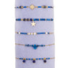 Ugoline - Lot de 10 bracelet acier bleu