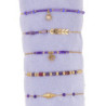 Ugoline - Lot de 10 bracelet acier violet