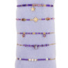 Ugoline - Lot de 10 bracelet acier violet