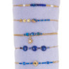 Valencia - Lot de 10 bracelet acier bleu