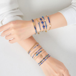 Valencia - Lot de 10 bracelet acier bleu