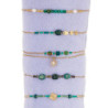 Valencia - Lot de 10 bracelet acier vert