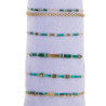 Valencia - Lot de 10 bracelet acier vert