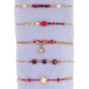 Valencia - Lot de 10 bracelet acier rouge