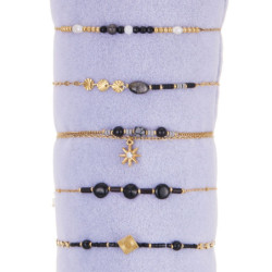 Valencia - Lot de 10 bracelet acier noir