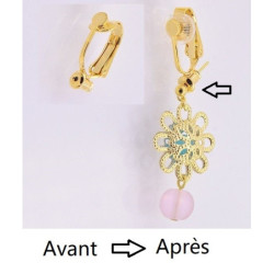 Adaptateur clip argenté