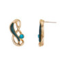 Dahaba - Boucle d'oreille tige turquoise