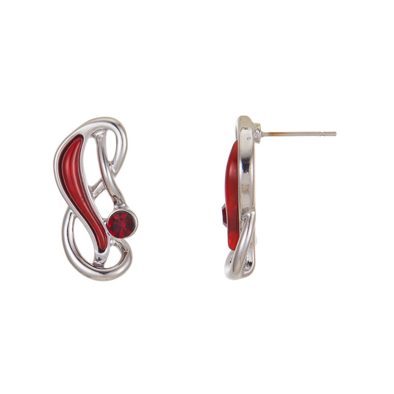 Dahaba - Boucle d'oreille tige rouge