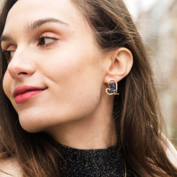 Donella - Boucle d'oreille tige turquoise