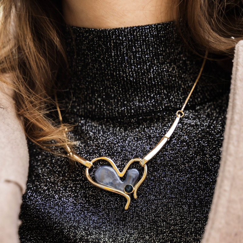 Donella - Collier bleu gris