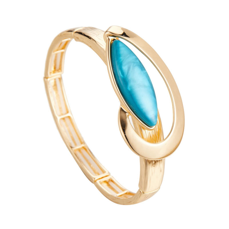 Docia - Bracelet élastique turquoise