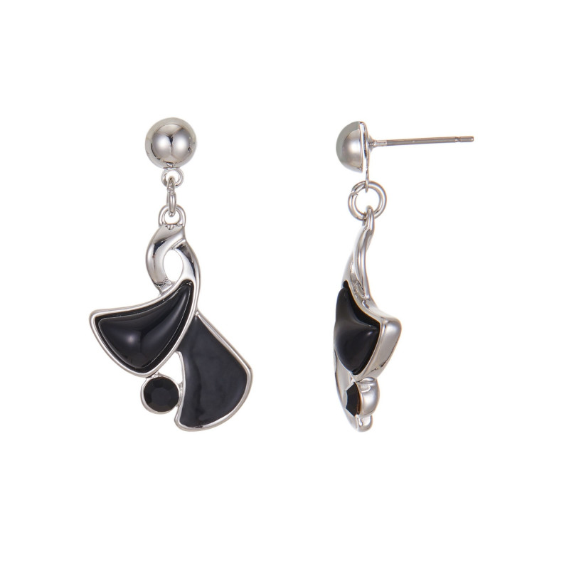 Douka - Boucle d'orelle tige noire