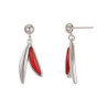 Dorine - Boucle d'oreille tige rouge
