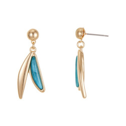 Dorine - Boucle d'oreille tige turquoise