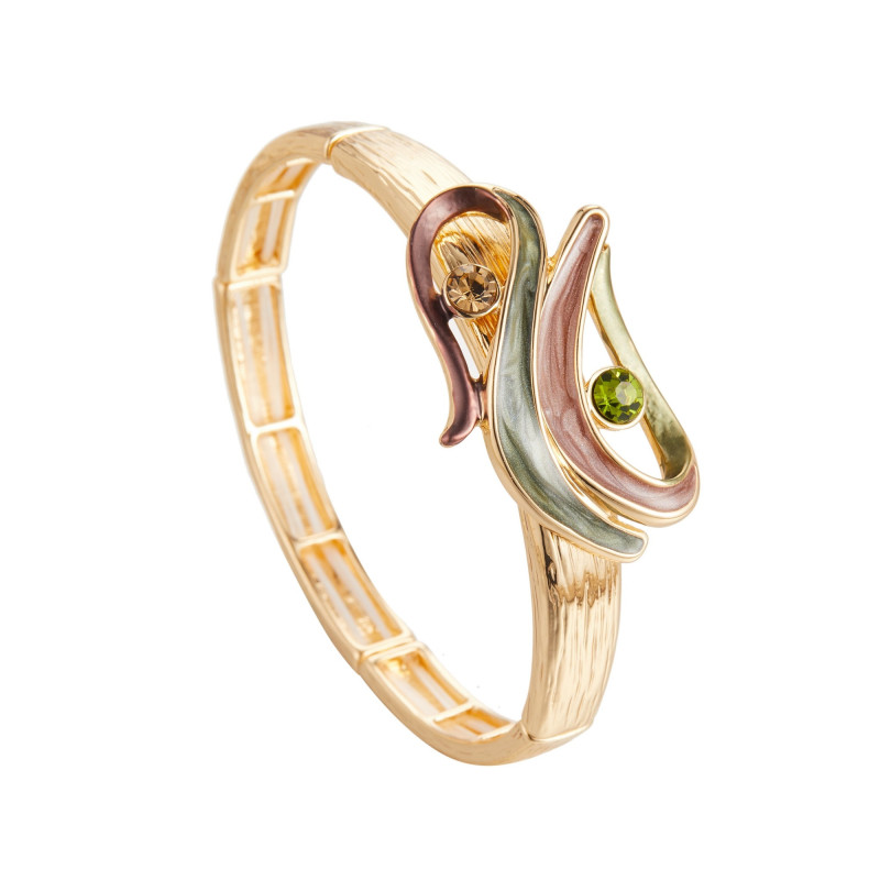 Dauphine - Bracelet élastique vert