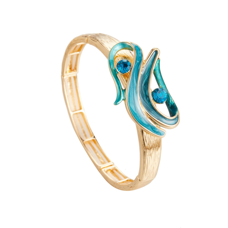 Dauphine - Bracelet élastique turquoise