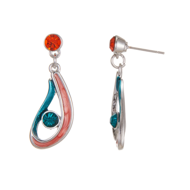 Dauphine - Boucle d'oreille tige bicolore