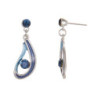 Dauphine - Boucle d'oreille tige bleue