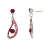 Dauphine - Boucle d'oreille tige rouge