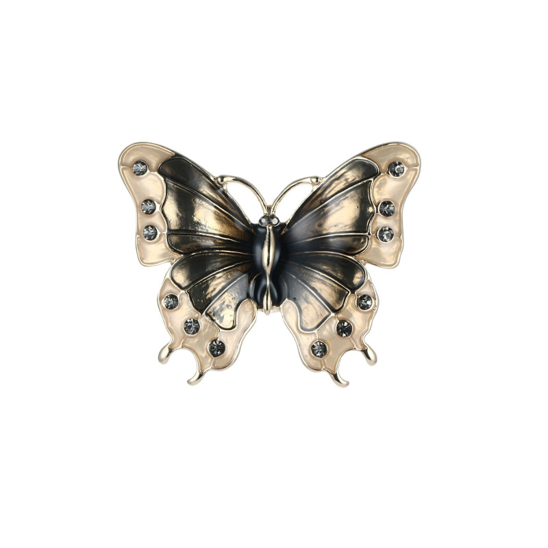 Petrina - Broche aimantée marron