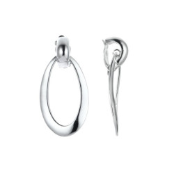 Hakima - Boucle d'oreille clip argentée