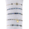 Valda - Lot de 10 bracelets acier bleu