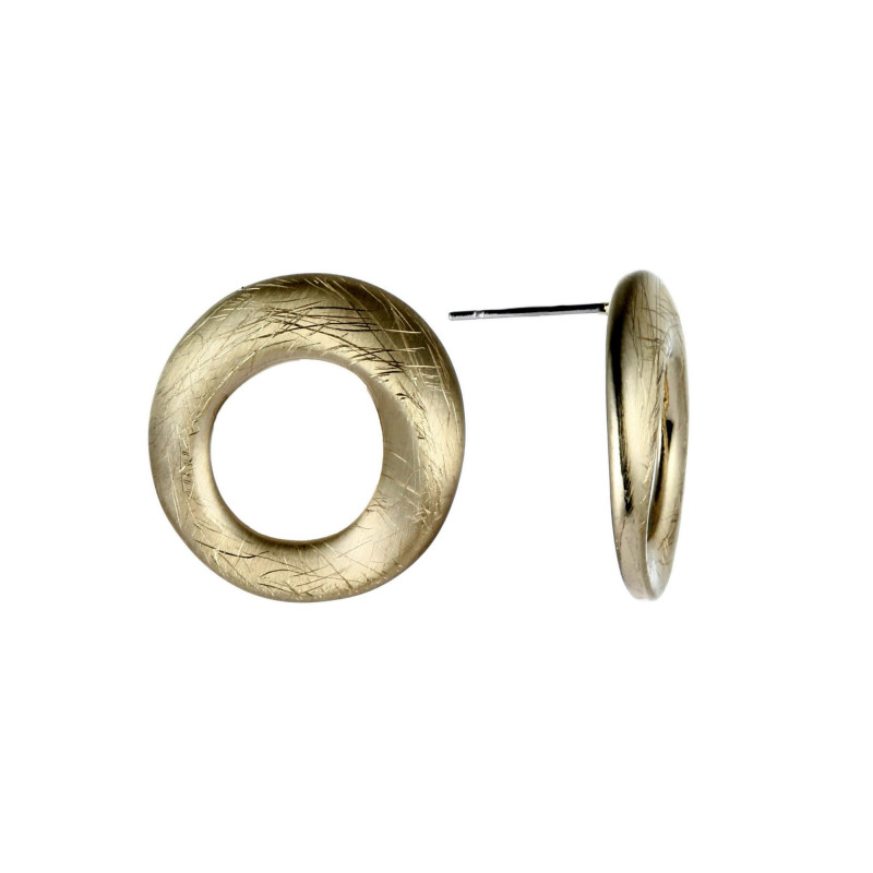 Heather - Boucle d'oreille tige dorée