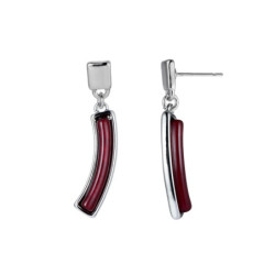 Berthilde - Boucle d'oreille tige violette