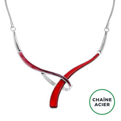 Berthilde - collier rouge