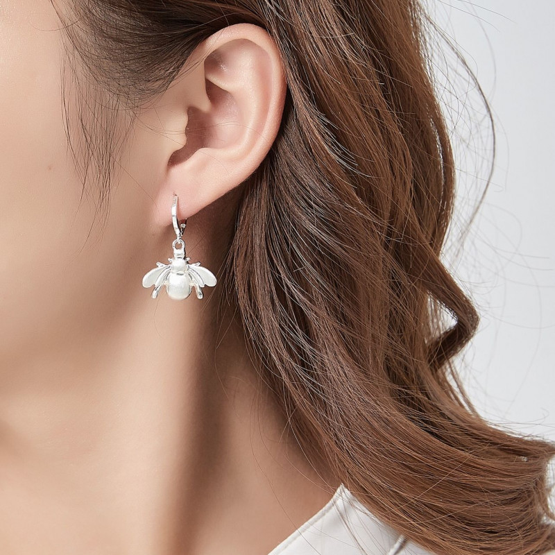 Ombeline Boucles d'oreilles dormeuse argente